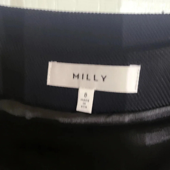 MILLY FIT AND FLARE SKIRT BLACK SIZE 8 - Picture 4 of 7